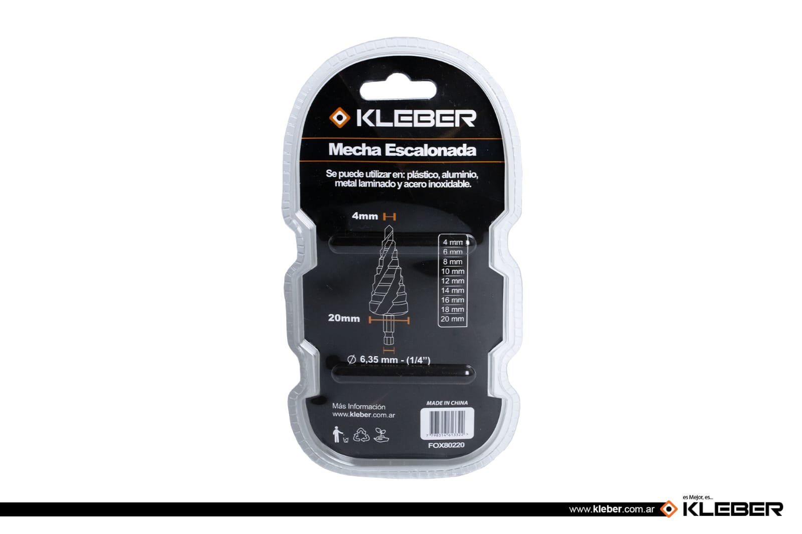 MECHA ESCALONADA DE ACERO